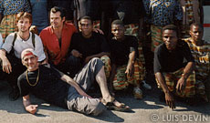 Luis Devin with Aka Pygmies