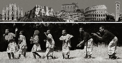 Cities of the Aka Pygmy Concert Tour, a dance in a meadow