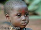 Pygmy child with painted face