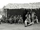Musicians with a drum (Bedzan Pygmies, Cameroon)