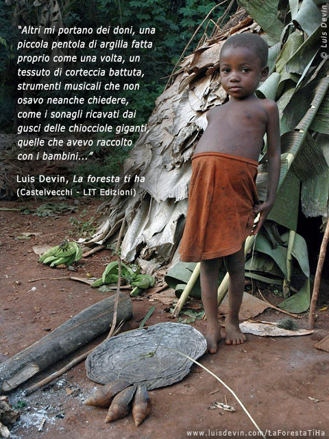 Giant snails, from Luis Devin's anthropological research in Central Africa (Baka Pygmies, Cameroon)