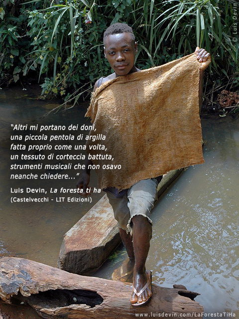 Bark cloth, from Luis Devin's anthropological research in Central Africa (Baka Pygmies, Cameroon)