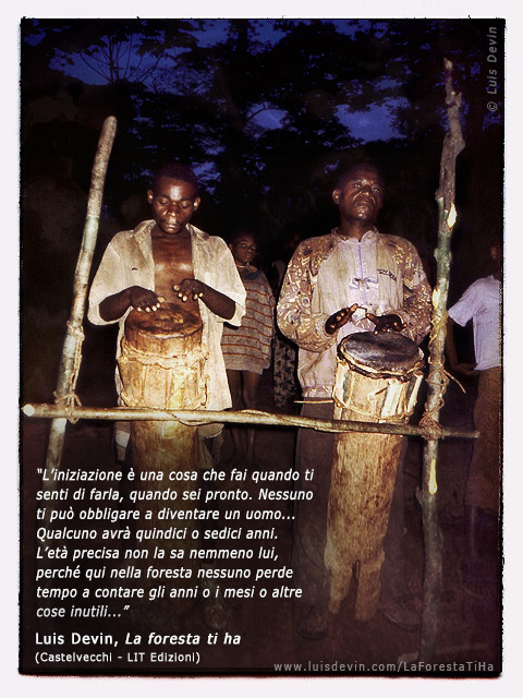 Single-skin drums, from Luis Devin's anthropological research in Central Africa (Baka Pygmies, Cameroon)