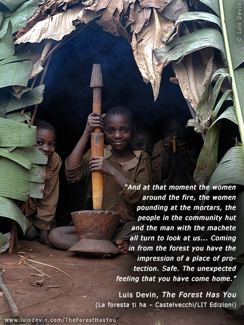 Mortar and pestle, from Luis Devin's anthropological research in Central Africa (Baka Pygmies, Cameroon)