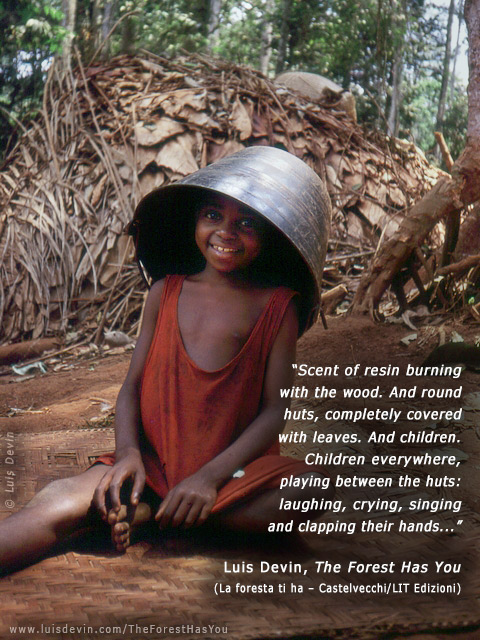 Playing children, from Luis Devin's anthropological research in Central Africa (Baka Pygmies, Cameroon)